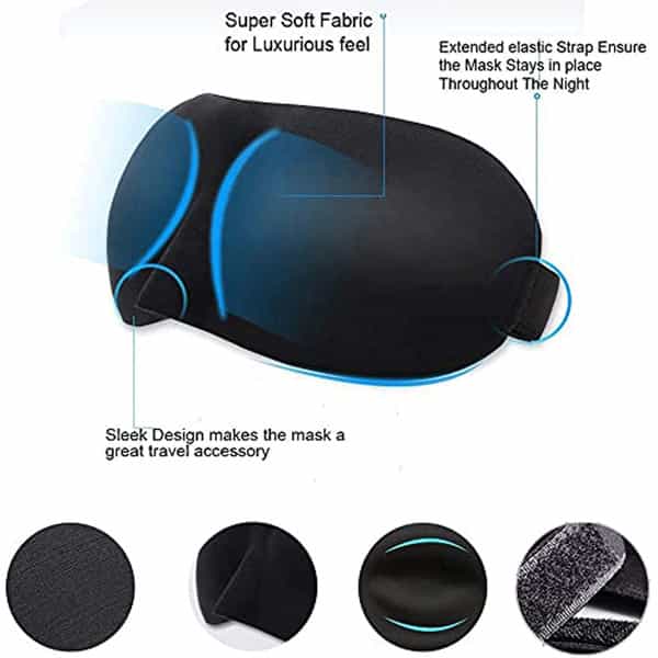 Besafe Forever Sleeping Eye Mask For Men/Women Eye Cover/ Blind Black L