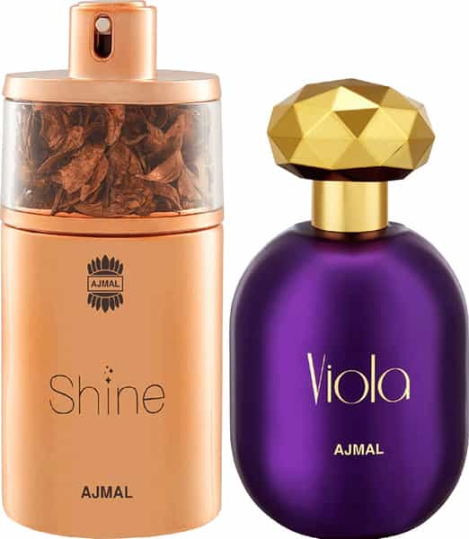 Ajmal Shine Edp Powdery 75Ml Perfume For Women And Viola Edp 75Ml Perfume For Women