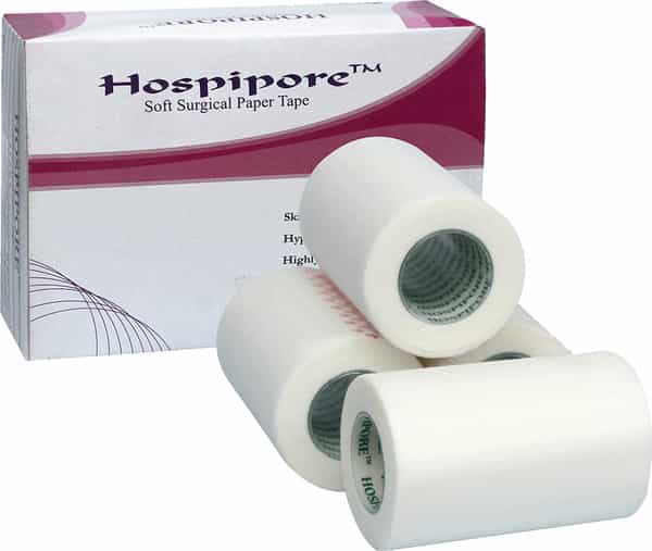 Hospipore Surgical Paper Tape 3"*9Mtr 4 Rolls