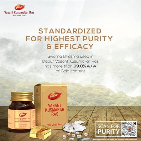 Dabur Vasant Kusumakar Ras Gold 100 Tablets