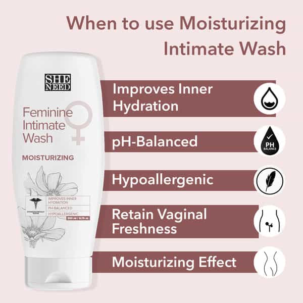 Sheneed Moisturizing Feminine Intimate Wash - 200 Ml
