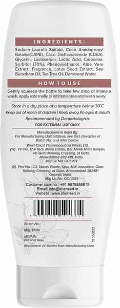 Sheneed Moisturizing Feminine Intimate Wash - 200 Ml