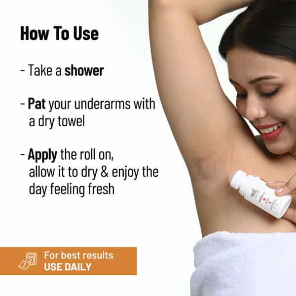 Cap Under Arm Roll On Peach Fragrance | 40Ml