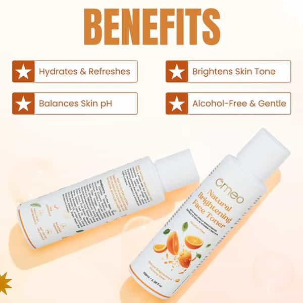 Omeo Natural Brightening Face Toner With Naturally Brightening Extracts (100Ml)