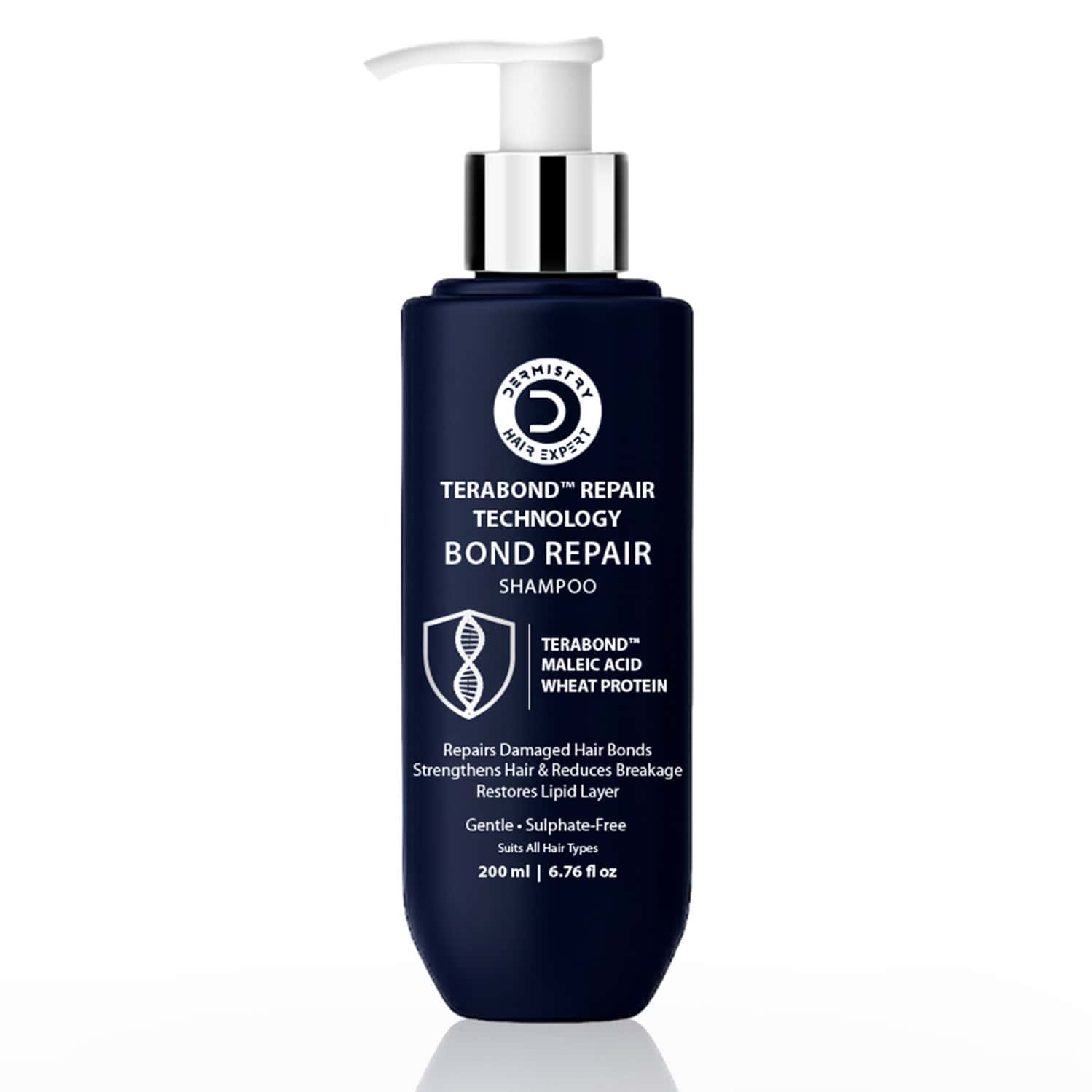 Dermistry Sulphate Free Bond Repair Shampoo I Terabond Maleic Acid Protein I Dry Frizzy Hair - 200ml