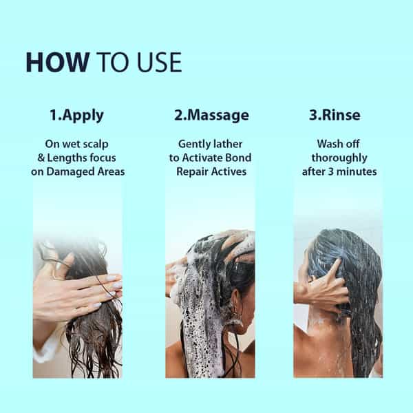 Dermistry Sulphate Free Bond Repair Shampoo I Terabond Maleic Acid Protein I Dry Frizzy Hair - 200Ml