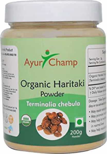 Ayur Champ - Pack Of 5 - Organic Haritaki Powder - Terminalia Chebula -200G