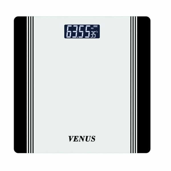 Venus (India) Electronic Digital Personal Bathroom Weight Machine | Upto 180Kg | Eps-1199-New-Black