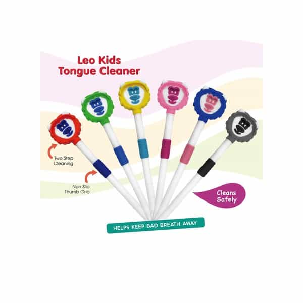 Buddsbuddy Kids Leo Tongue Cleaner 1Pc - Yellow