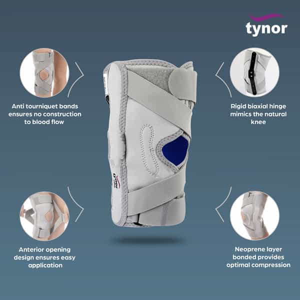 Tynor Oa Knee Support (Neo) Grey Left Small 1 Unit