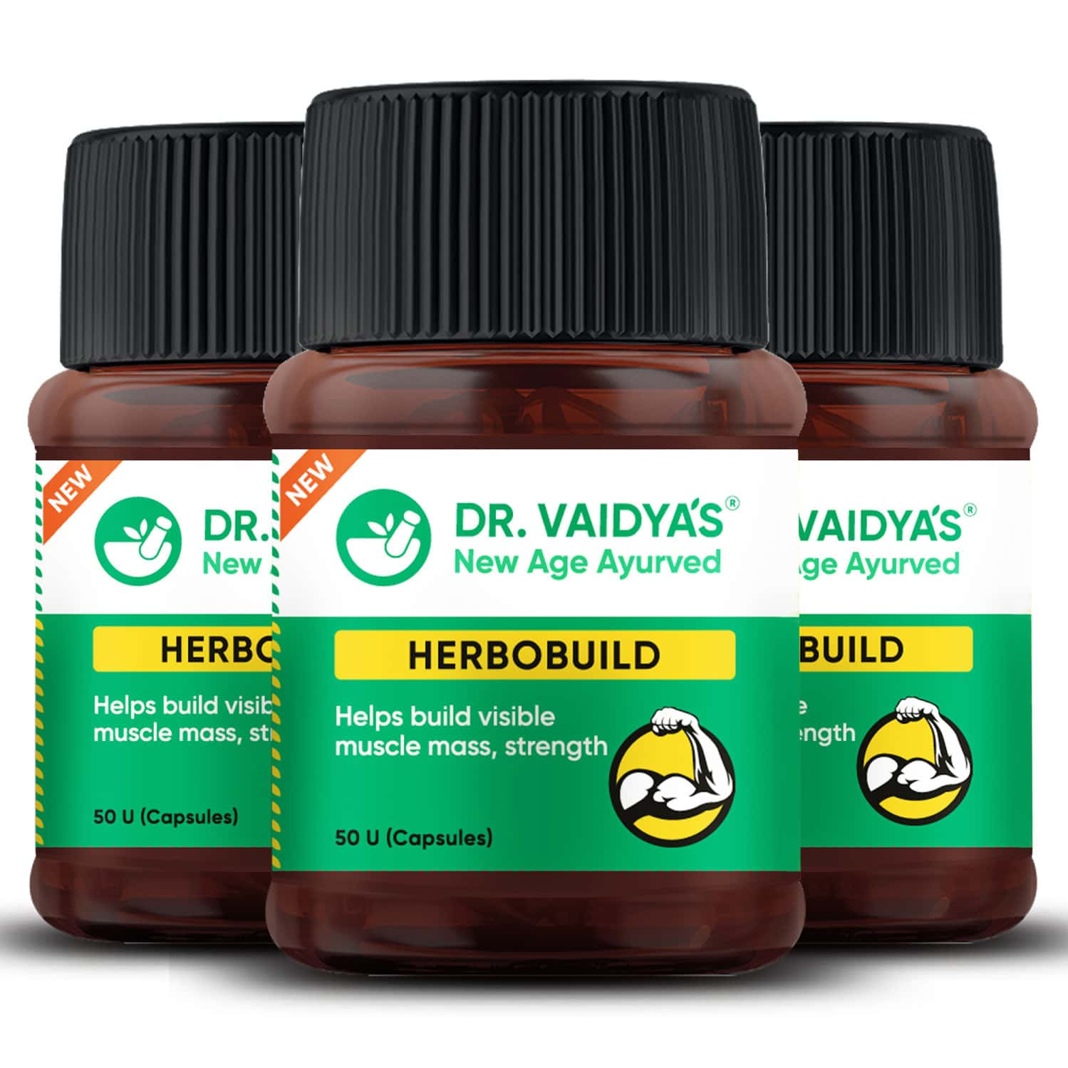 Dr. Vaidya's Herbobuild Pack Of 3 ( 90 Capsules )