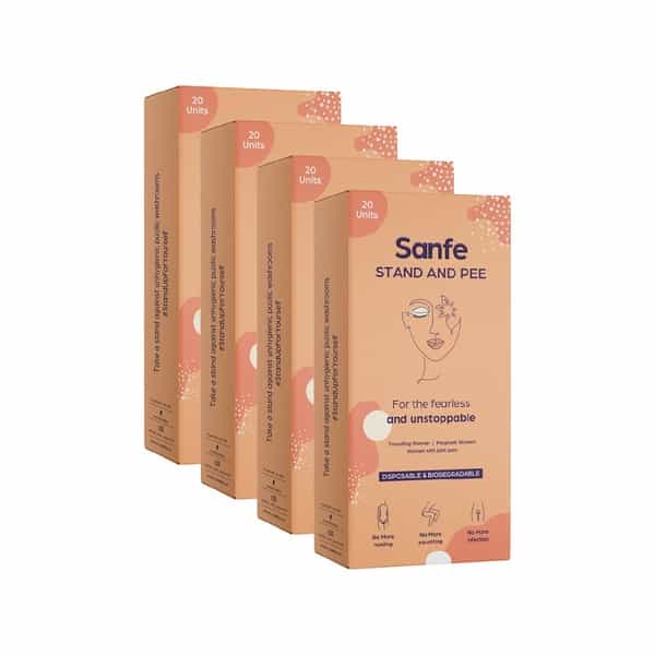 Sanfe Stand And Pee Disposable Female Urination Device For Women - 80 Funnels