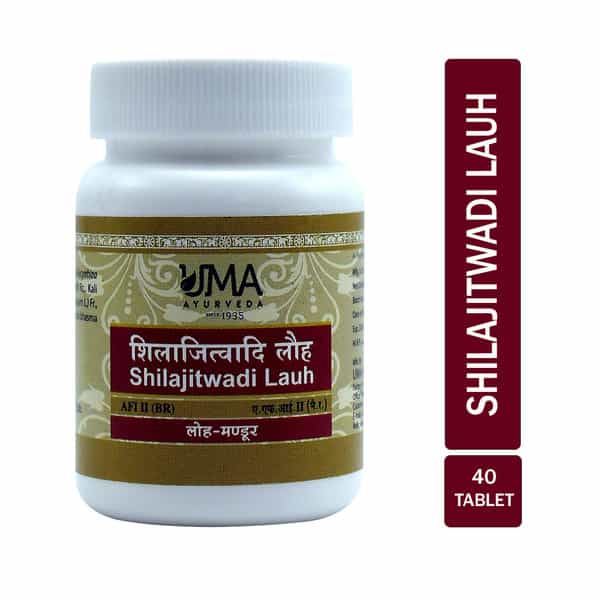 Uma Ayurveda Shilajitwadi Lauha Ayurvedic Tablets 40 Tab