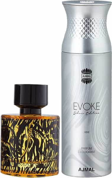 Maryaj Wild Stripes Edp 100Ml For Men And Ajmal Evoke Silver Edition Him Deodorant 200Ml For Men