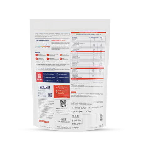 Gritzo Supermilk Growth+ (13+Y Boys) | 13g Protein Powder (Double Chocolate | 800g)