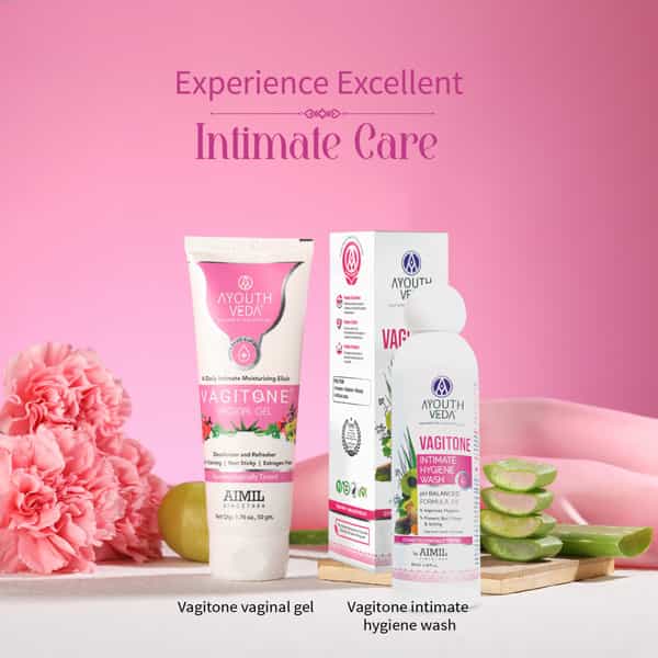 Ayouthveda Vagitone Intimate Wash With Aloe & Amla To Maintain Ph Balance & Prevent Odour 100 Ml