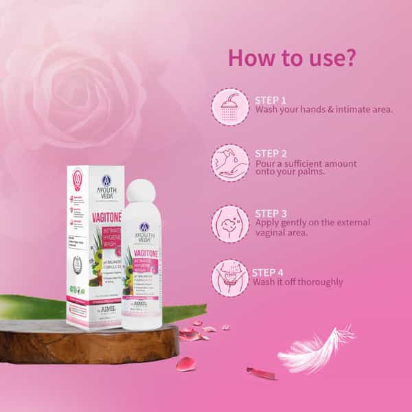 Ayouthveda Vagitone Intimate Wash With Aloe & Amla To Maintain Ph Balance & Prevent Odour 100 Ml