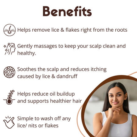 Coco Crush Gentle Lice Remover Comb - Natural Solution For Quick Lice Elimination - 1n