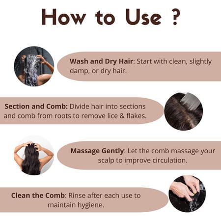 Coco Crush Gentle Lice Remover Comb - Natural Solution For Quick Lice Elimination - 1n