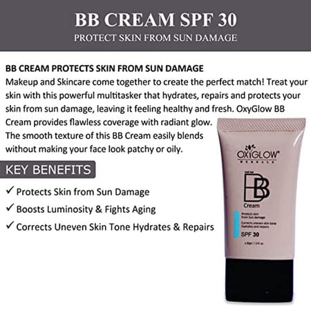 Oxyglow Herbals Bb Cream Spf 30|Protects From Sun Damage|Hydrates (30grams)