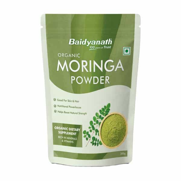 Baidyanath Ayurved Organic Moringa Powder 200G | Immunity & Energy Superfood