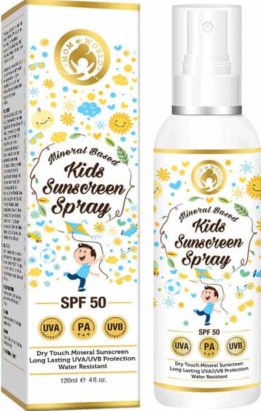 Mom & World Kids Care - Body Spray + Kids Sunscreen + Kids Face Wash + Baby Wash