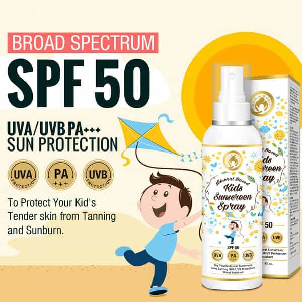 Mom & World Kids Care - Body Spray + Kids Sunscreen + Kids Face Wash + Baby Wash