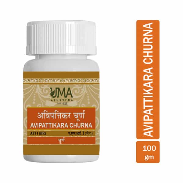 Uma Ayurveda Avipattikara Choorna Ayurvedic Powder - Useful In Digestive Health Nutrition - 100Gm