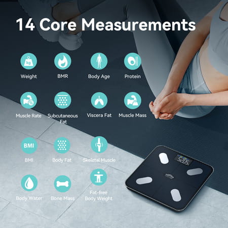 Hoffen India Smart Electronic Digital Weight Machine With Free Bluetooth App | 2y Warranty Ho 36 App