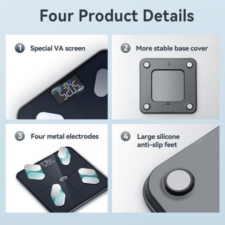 Hoffen India Smart Electronic Digital Weight Machine With Free Bluetooth App | 2y Warranty Ho 36 App