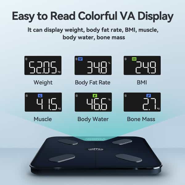 Hoffen India Smart Electronic Digital Weight Machine With Free Bluetooth App | 2Y Warranty Ho 36 App
