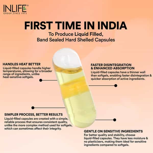 Inlife Natural Garlic Oil 60 Capsules For Heart Cholesterol And Weight Loss- 60 Capsules