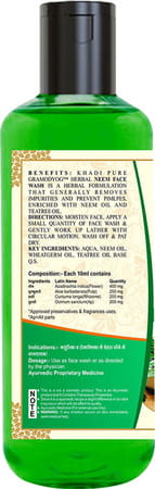 Khadi Pure Herbal Neem Face Wash - 210Ml