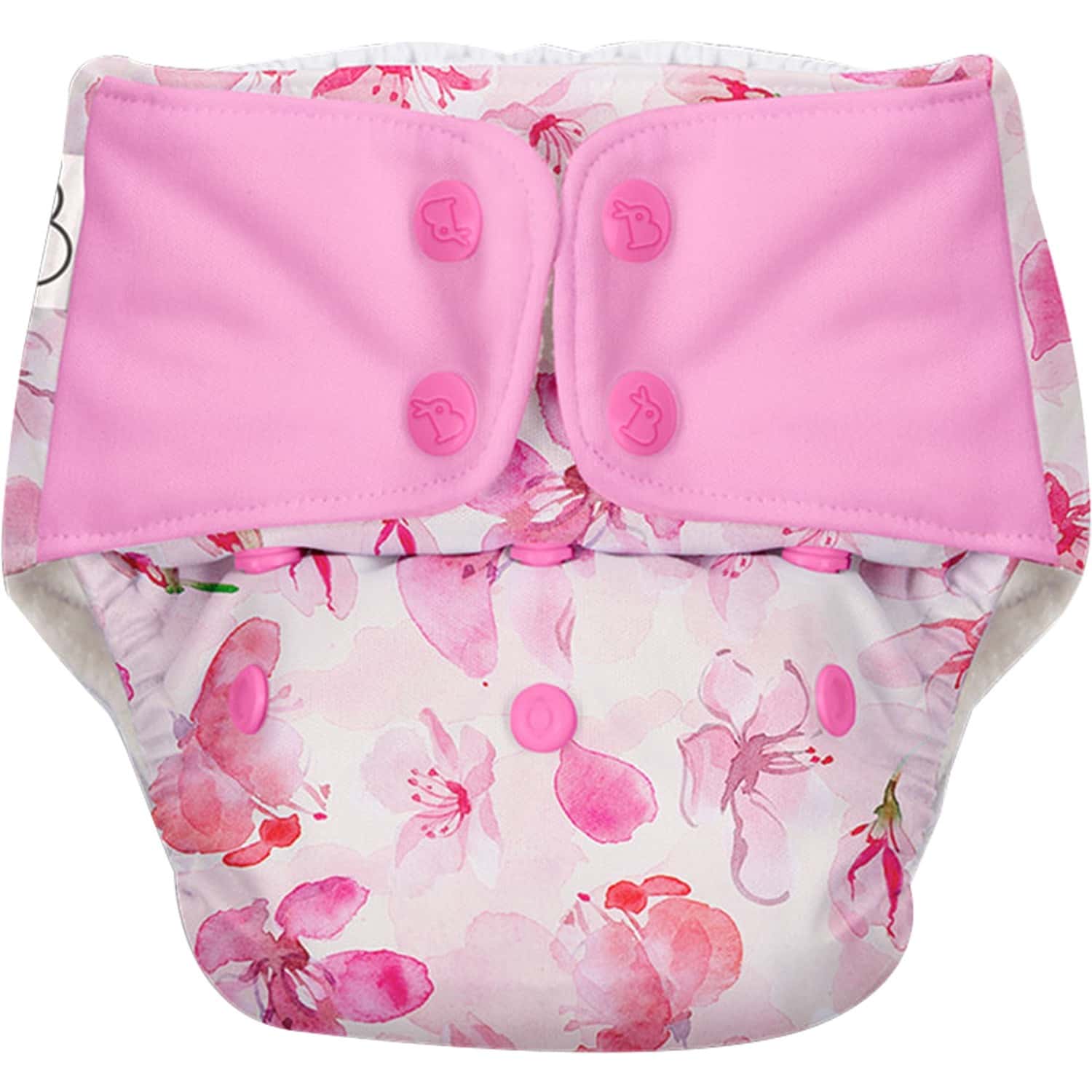 Buy SUPERBOTTOMS FREESIZE UNO REUSABLE CLOTH DIAPER WITH DRY FEEL PADS SET CHERRY BLOSSOM