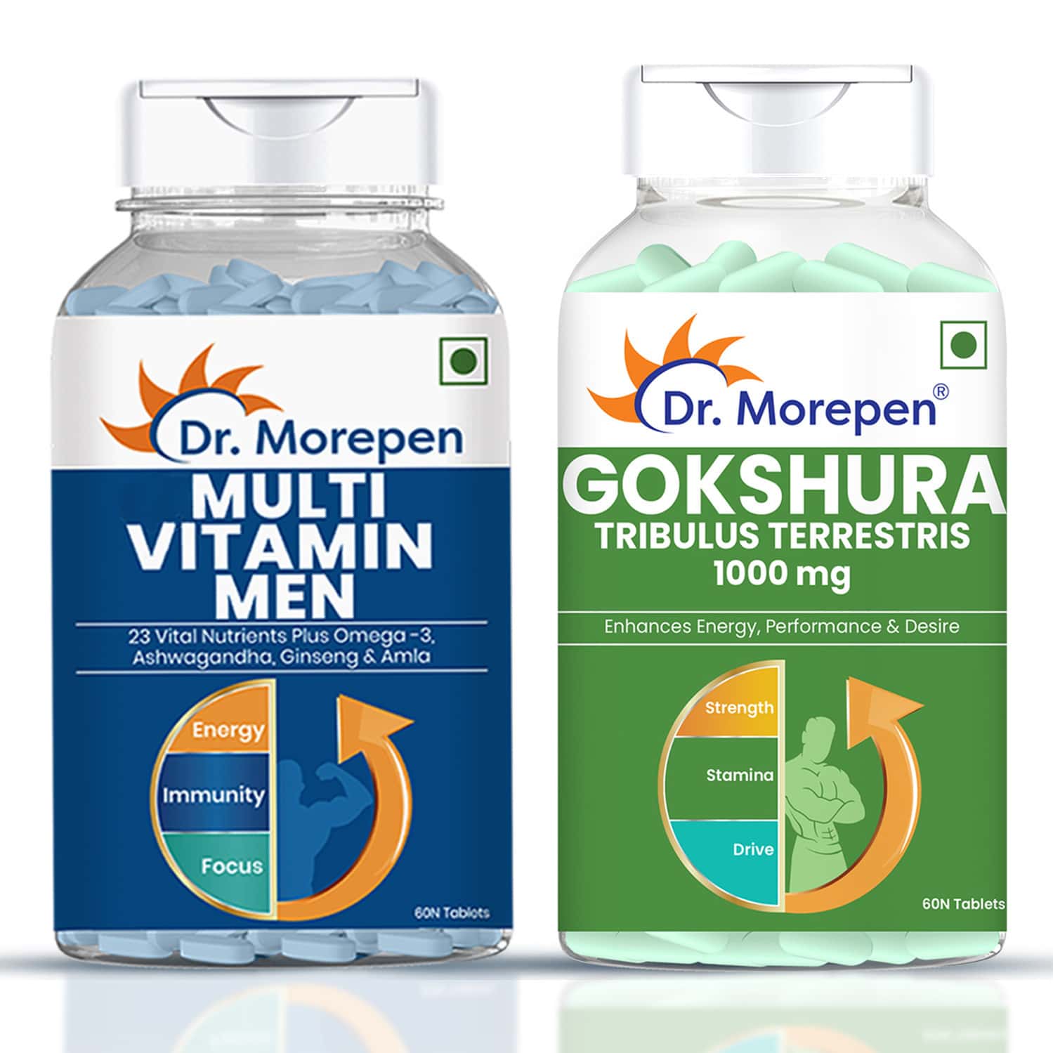 Dr. Morepen Gokshura & Multivitamin Men | Combo | 60 No's