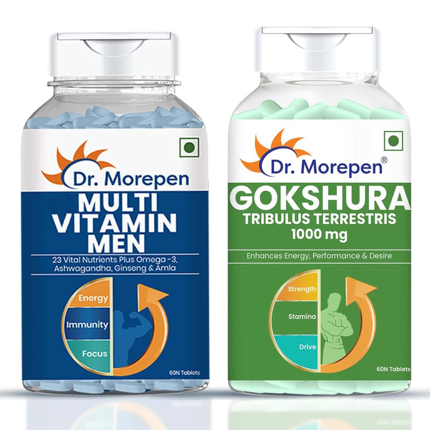 Dr. Morepen Gokshura & Multivitamin Men | Combo | 60 No's