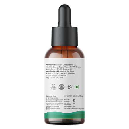 Aravi Organic Rosemary Essential Oil - Promotes Hair Growth | Healthy Scalp & Strengthens Hair 30ml