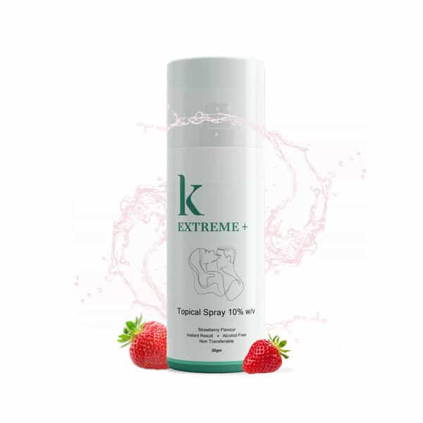 Kindly His Extreme+ Delay Spray For Men | No Side Effect | Strawberry Flavor | 20 Gm | Pack Of 1