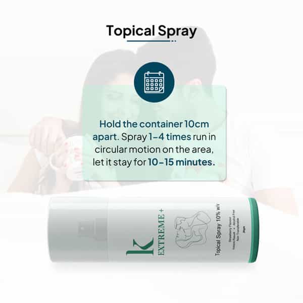 Kindly His Extreme+ Delay Spray For Men | No Side Effect | Strawberry Flavor | 20 Gm | Pack Of 1