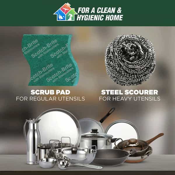 Scotch-Brite Stainless Steel Scrub - Pack Of 3
