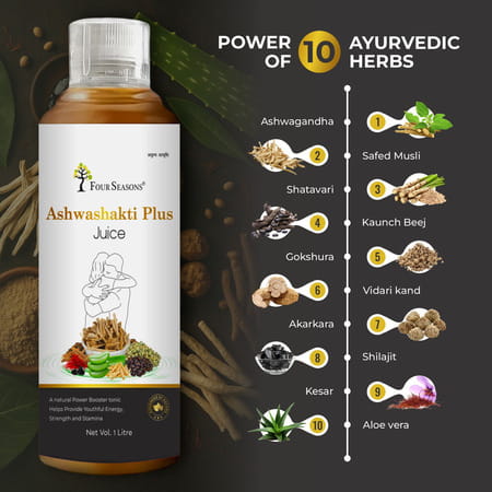 Four Seasons Testosterone Booster Shakti Plus Juice 1L| Improve Strength | Stamina & Performance