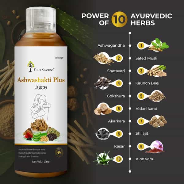Four Seasons Testosterone Booster Shakti Plus Juice 1L| Improve Strength | Stamina & Performance