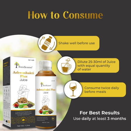 Four Seasons Testosterone Booster Shakti Plus Juice 1L| Improve Strength | Stamina & Performance
