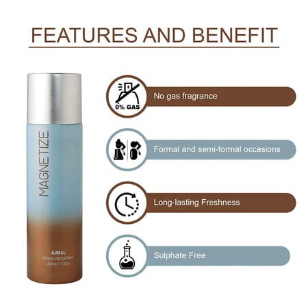 Ajmal 3 Wisal For Women And 1 Magnetize For Men & Women Deodorants Each 200ml Combo Pack Of 4