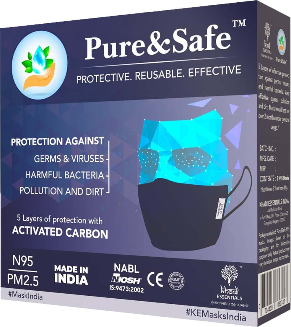 Pure & Safe By Khadi N95 Mask Box Of 5