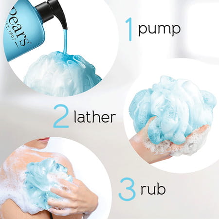 Pears Pure & Gentle Mint Extracts Body Wash | 100% Soap Free | 750ml (free Loofah)