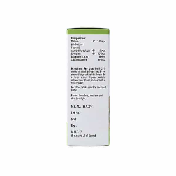 Baksons Veterinary Mullein Oil Ear Drops | For Veterinary Use| 10 Ml