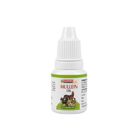 Baksons Veterinary Mullein Oil Ear Drops | For Veterinary Use| 10 Ml