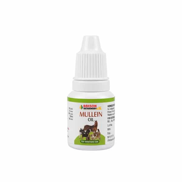 Baksons Veterinary Mullein Oil Ear Drops | For Veterinary Use| 10 Ml