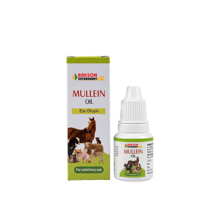 Baksons Veterinary Mullein Oil Ear Drops | For Veterinary Use| 10 Ml
